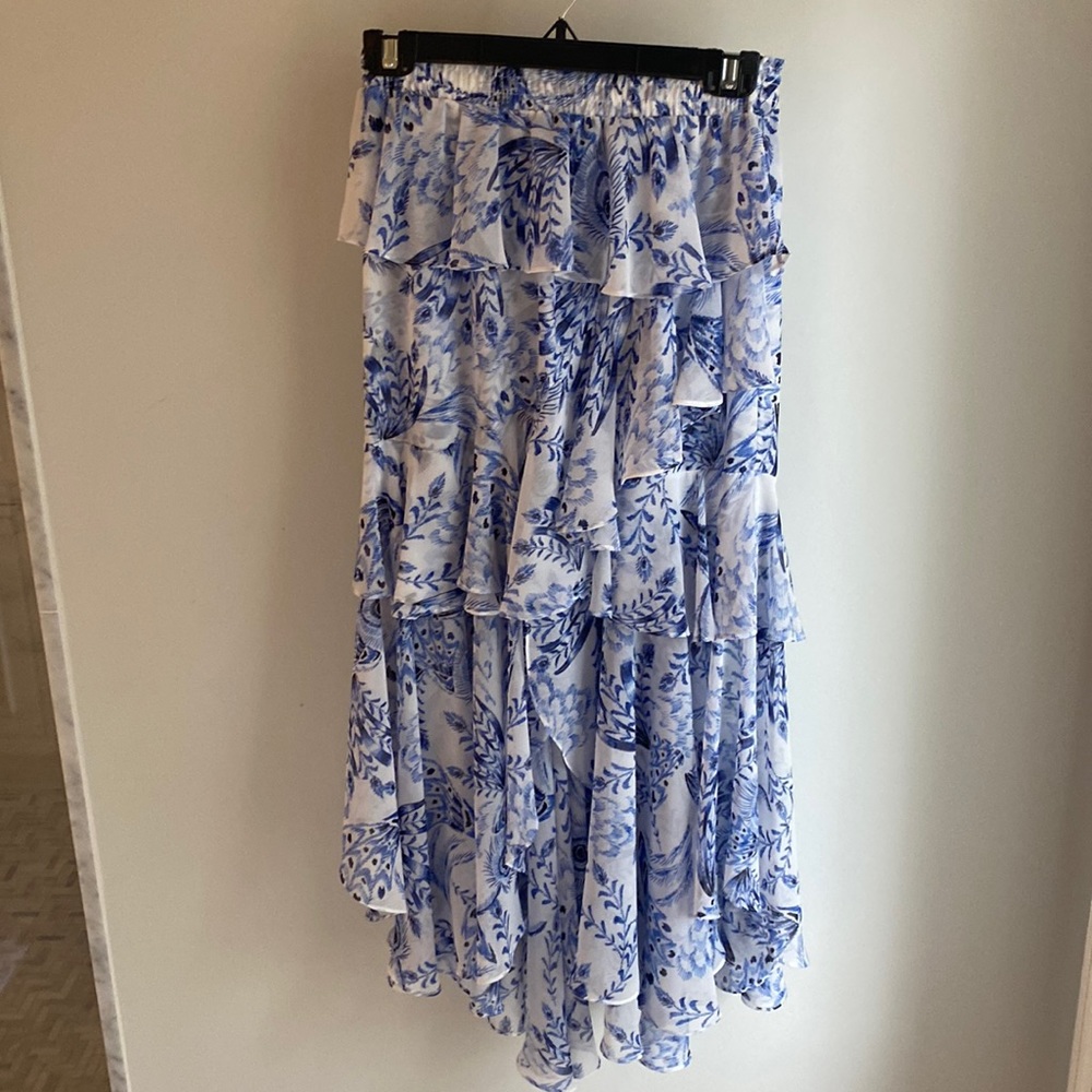 MISA Los Angeles Joseva tiered ruffle skirt
